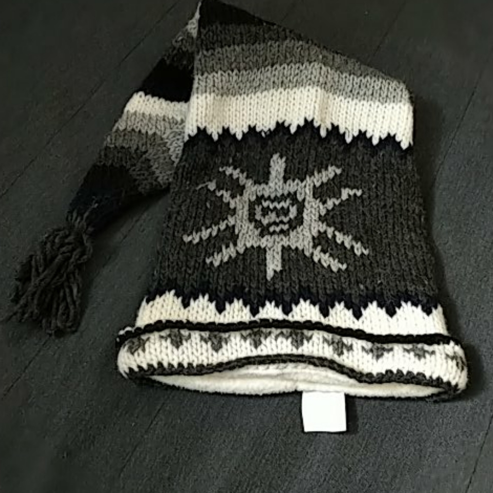 Funky long wool hat